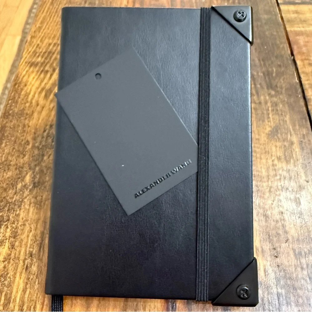 Alexander Wang Leather Small Journal Notebook Black Hardware NEW 4